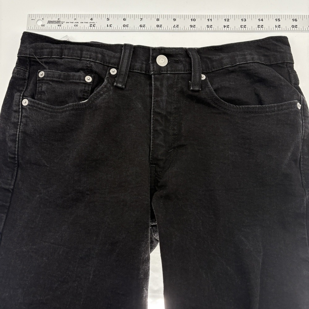 Levi's 514 Jeans Mens (31x30) Black Dark Wash Straight Denim Stretch 5 Pocket - Picture 3 of 10